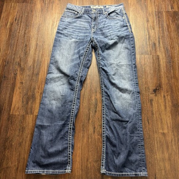 BKE Tyler Bootleg Jeans Distressed Medium Wash Men’s Size 33L - Picture 1 of 11